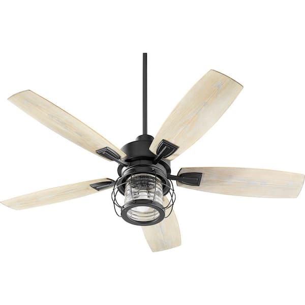 Quorum INTERNATIONAL Galveston 52 in. Indoor/Outdoor Black Ceiling Fan with Wall Control