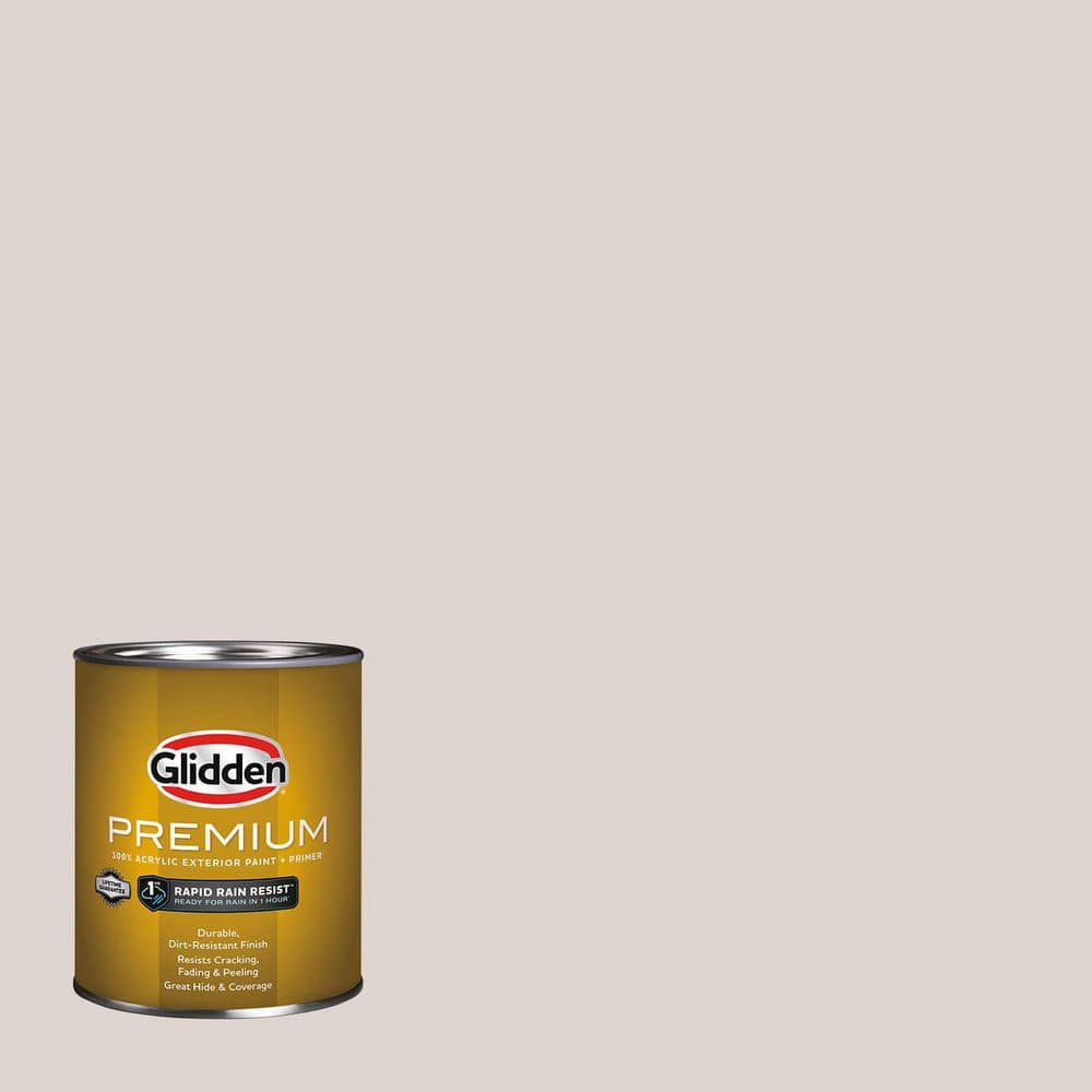 Glidden Premium 1 qt. PPG1018-1 Steel Me Satin Exterior Latex