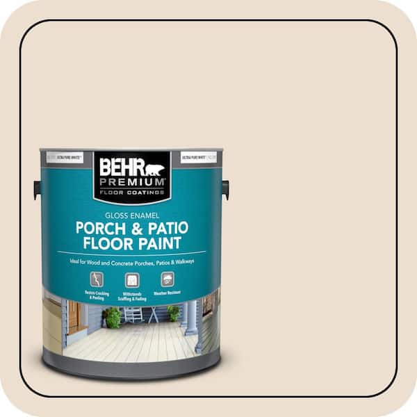 1 gal. #W-F-120 Natural Linen Gloss Enamel Interior/Exterior Porch and Patio Floor Paint