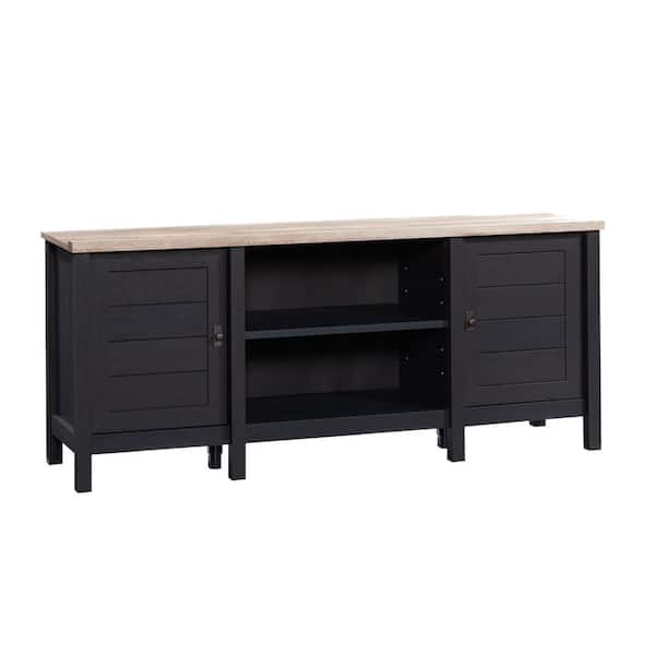 SAUDER Cottage Road 59.134 in. Raven Oak Entertainment Credenza Fits TV's up to 65 in.
