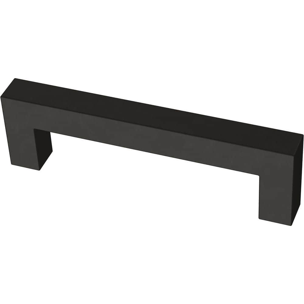 Liberty Modern Square 3-3/4 in. (96 mm) Matte Black Cabinet Drawer Pull ...