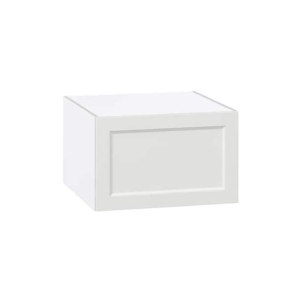 J COLLECTION Laramie 24 in. W x 24 in. D x 15 in. H Assembled Wall Bridge Kitchen Cabinet in Painted Bright White with Lift Up Door