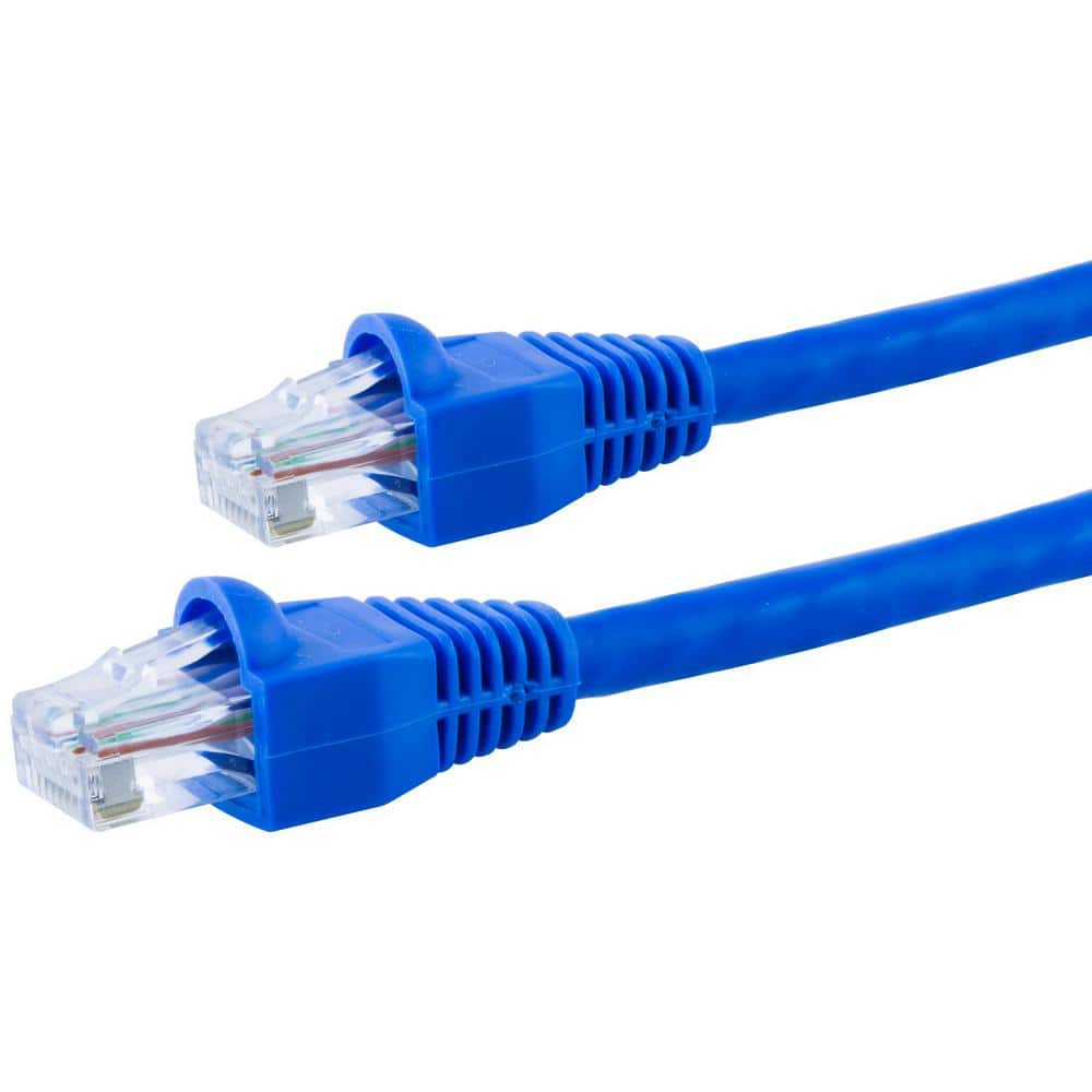 Equivalente Mismo dividendo GE 25 ft. Cat6 Ethernet Networking Cable in Blue 34503 - The Home Depot