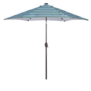 8.5 ft. Steel Market Patio Umbrella in Blue