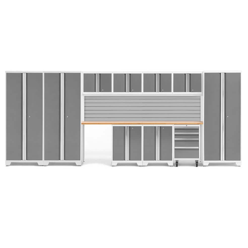 Bold Series 186 in. W x 76.75 in. H x 18 in. D 24-Gauge Steel Garage Cabinet Set in Platinum (12-Piece) price history on PriceWatchPro