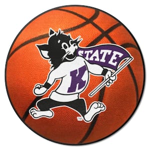 Kansas State Wildcats Orange 2 ft. Round Basketball Area Rug