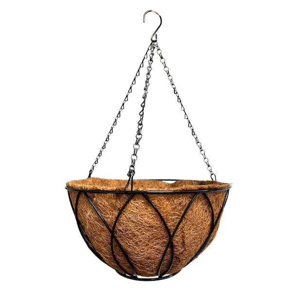 Pride Garden Products 12 in. Devon Hanging Basket with AquaSav Coconut Liner