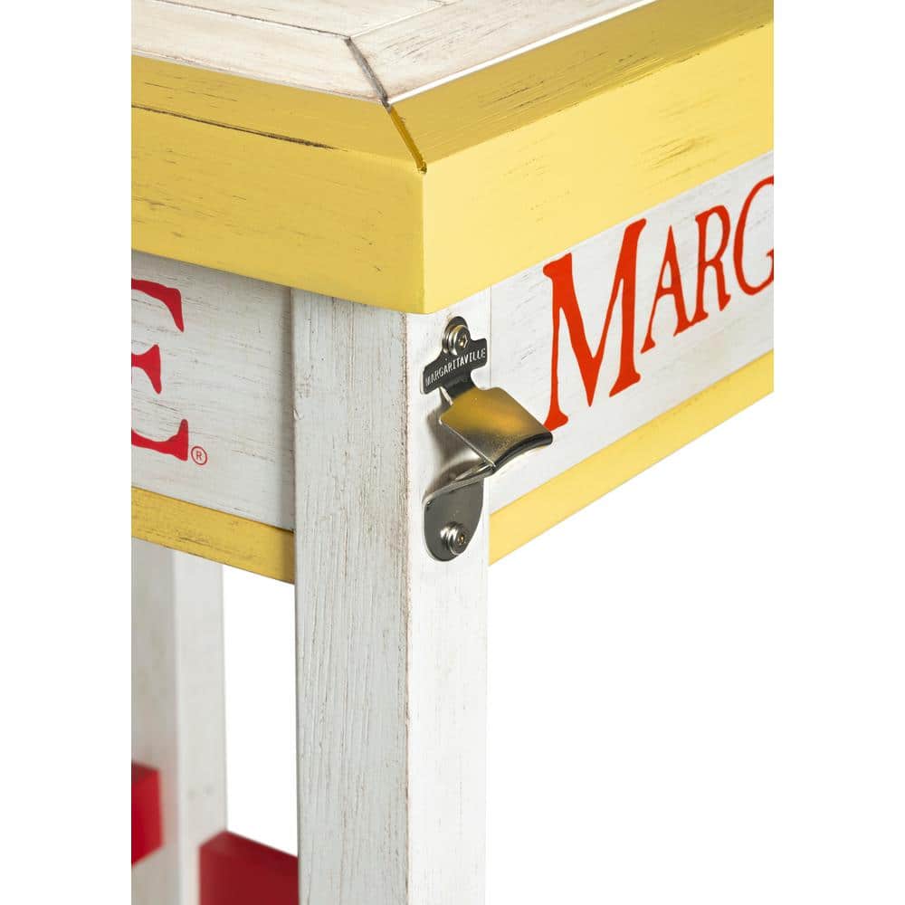 Colorful Poplar Wood Outdoor Bistro Table with Beverage Tub