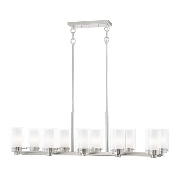Manhattan 10 Light Brushed Nickel Chandelier