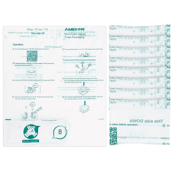 Unbranded Expanding Packing Foam 16x14 Protective Foam Bags for Valuables Rapid Expansion Secure 8 Pack Essential for Moving