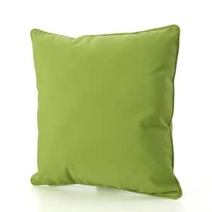 Green Square Outdoor Bolster Pillow with 2 of Pillows Included (2-Pack)