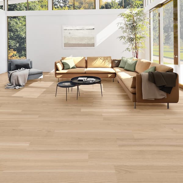 Peace Ridge Oak 22 MIL x 8.7 in. W x 48 in. L Click Lock Waterproof Luxury Vinyl Plank Flooring (20.1 sq. ft./Case)