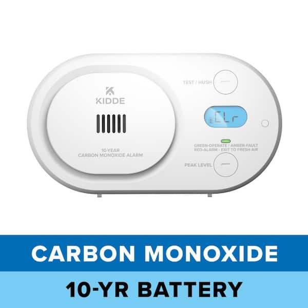 10-Year Worry-Free Battery Carbon Monoxide Detector for Home, Easy-To-Read Backlit Display, COBDL10