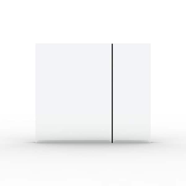 Unbranded 30 in. W x 26 in. H Rectangular Aluminum Medicine Cabinet with Mirror