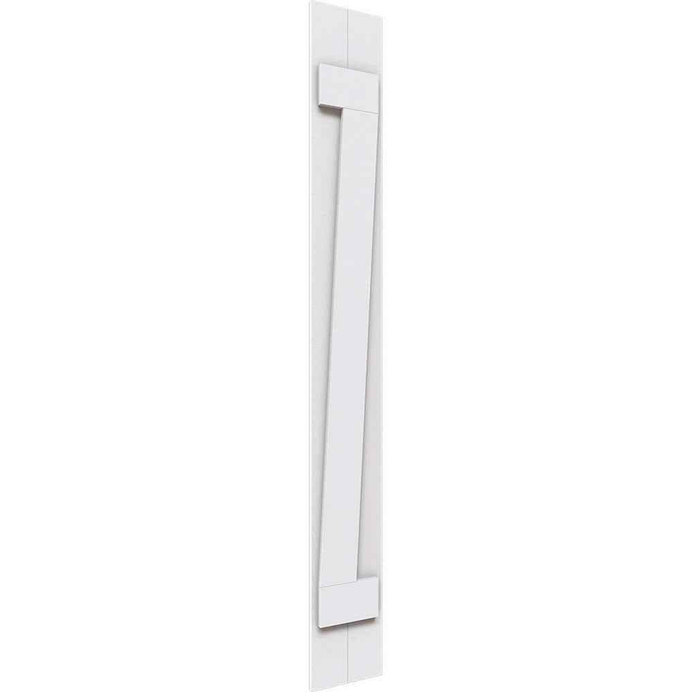 77" White Faux Wood Rustic Board-n-Batten Shutters