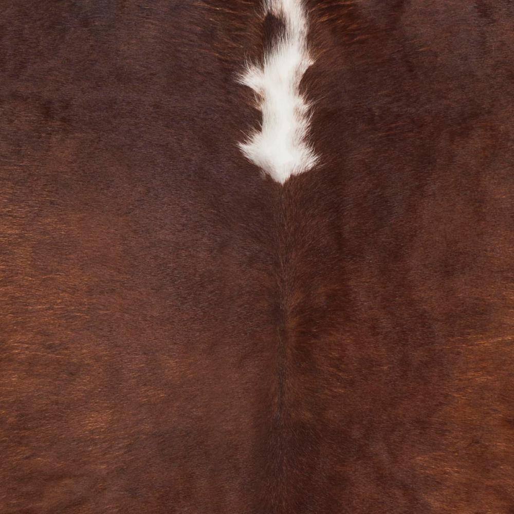 Handmade Brown and White Cowhide 4' x 6' Rug