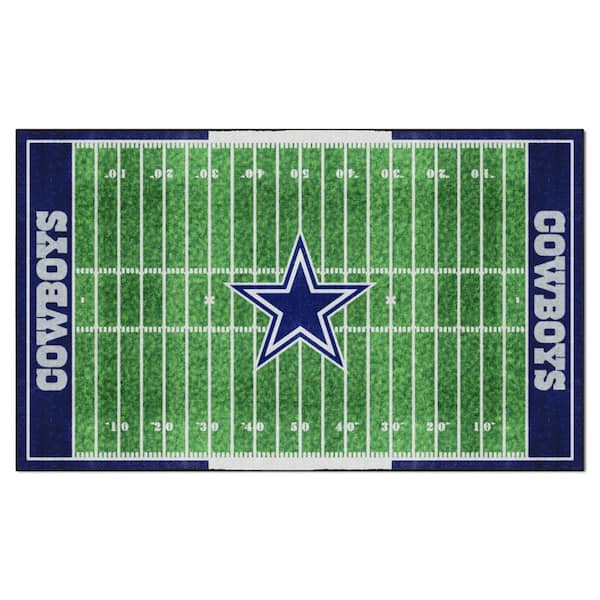 FANMATS Dallas Cowboys Green 6 ft. x 10 ft. Plush Area Rug