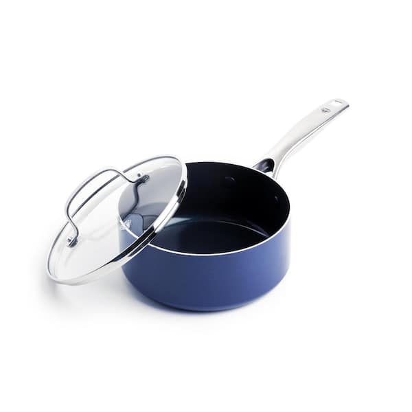 Blue Diamond 2 qt. Aluminum Diamond-Infused Nonstick Sauce Pan with Lid