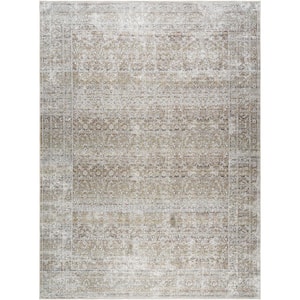 Rainier Taupe Traditional 3 ft. x 8 ft. Indoor Area Rug