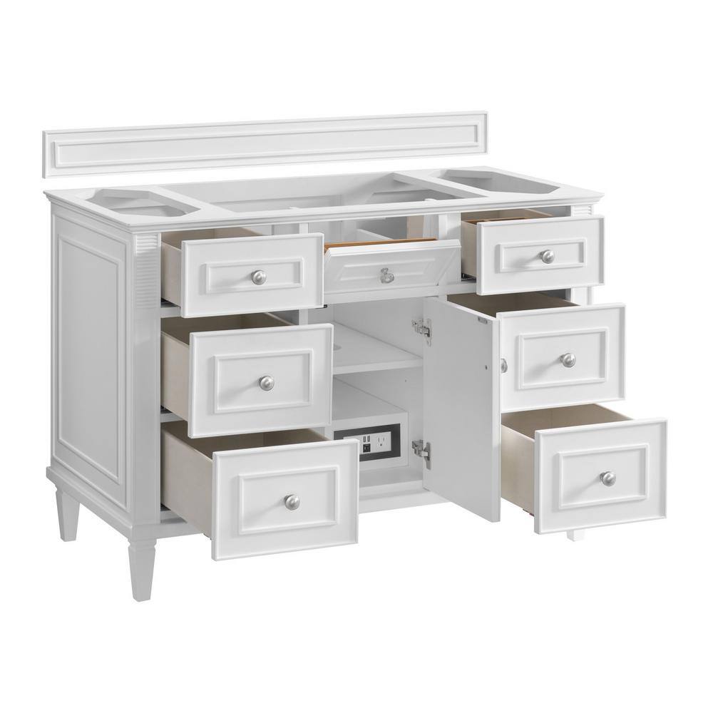 Bright White 48'' Plywood Single Bathroom Vanity Base