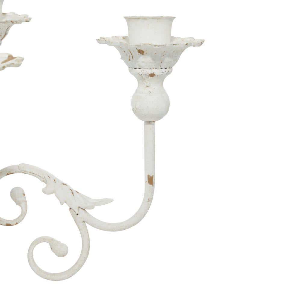 White Iron Ridge Embellished 5-Candle Candelabra