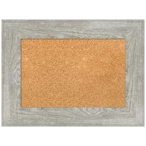 Dove Greywash 23.88 in. x 17.88 in. Framed Corkboard Memo Board
