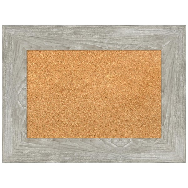 Amanti Art Dove Greywash 23.88 in. x 17.88 in. Framed Corkboard Memo Board