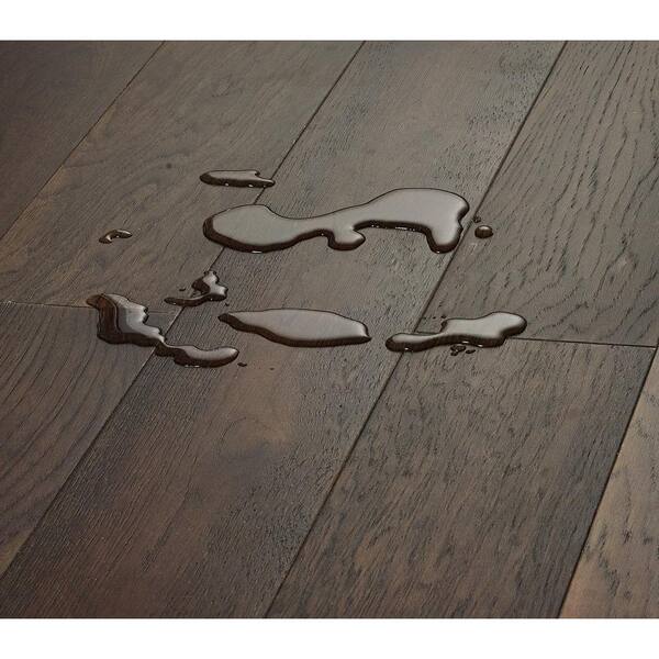 Sure+ Weathered Oak White Oak 1/4 in. T x 6.5 in. W Click Lock Hand Scraped Engineered Hardwood Flooring (21.7 sqft/case)