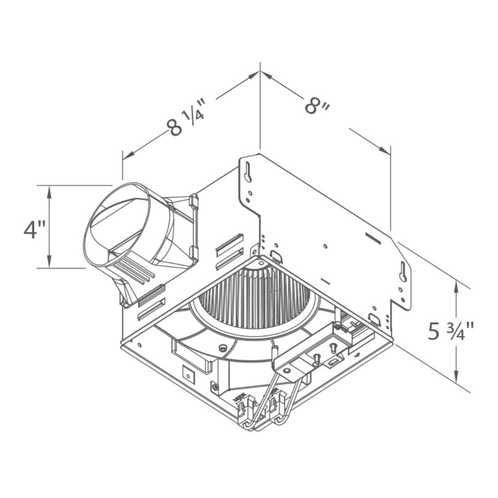 Off-White Metallic 100 CFM Bathroom Exhaust Fan with Humidity Sensor