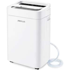 43 pt. 3,500 sq. ft. Dehumidifier for Basement in White with Drain Hose, Bucket, Auto Defrost, Continuous Run,Timer