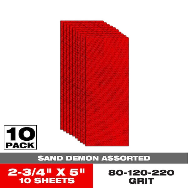 DIABLO 2-3/4 in. x 5 in. Assorted SandNET Reusable Sanding Sheets for Drywall
