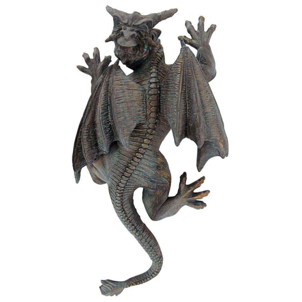 Design Toscano 13 in. x 7 in. Gargoyle on the Loose Wall Sculpture