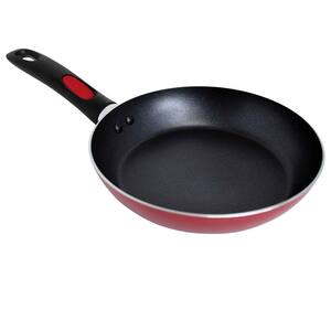 8 in. Aluminum Nonstick Frying Pan in Red