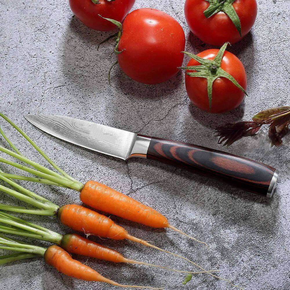 3.5 Inch Paring Knife, High Carbon Stainless Steel Forged Blade, Ultra Sharp Small Kitchen Fruit Knife - Thumbnail 2