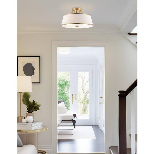 Kira Home Zoey 17.5 in 60-Watt 3-Light Warm Brass Modern
