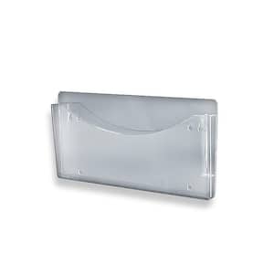 13.5 in. W x 7 in. H Clear Single Wall File with Pen Pocket (2-Pack)