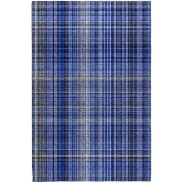 Dream Shag Premium Machine Washable Abstract ADS541 Navy 10 ft. x 14 ft. Area Rug