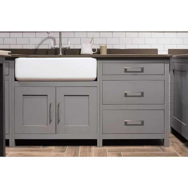 Brax II Cabinet Center-to-Center Pull, Brushed Nickel, 6.3" Center-to-Center