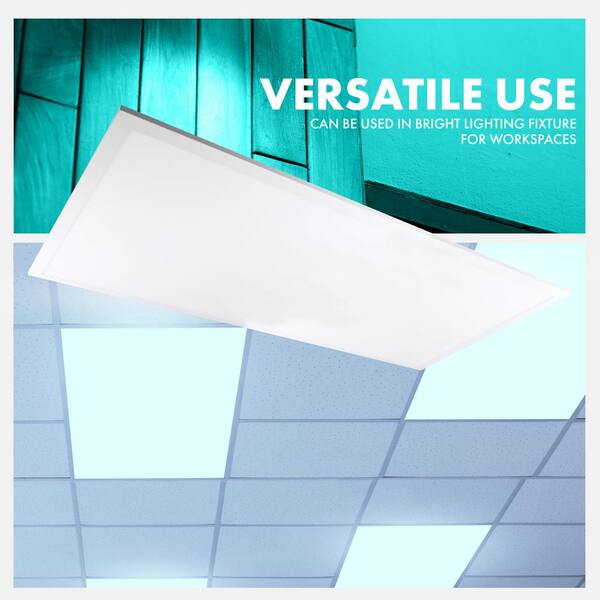 Simply Conserve 64/96/128-Watt Equivalent Dimmable Integrated LED Troffer Light, 3500K/4000K/5000K , 2-pack
