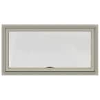 48 in. x 20 in. W-2500 Series Desert Sand Painted Clad Wood Awning Window w/ Natural Interior and Screen