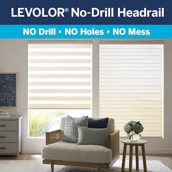 Custom No Drill Banded Zebra Shades