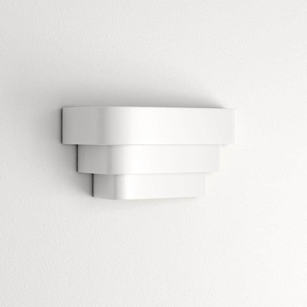 White Chrome Dimmable Direct Wired Electric Wall Sconce