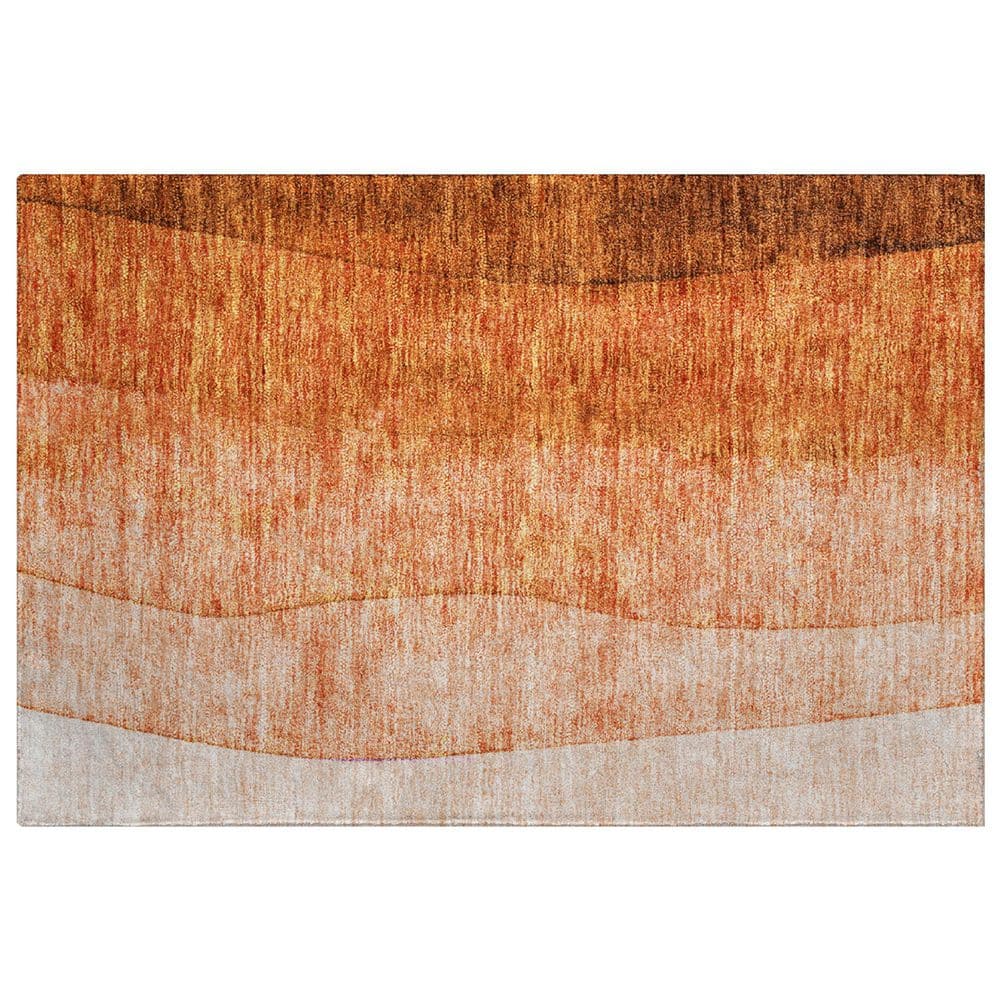 Dream Shag Premium Machine Washable Abstract ADS625 Paprika 3 ft. x 4 ft. Area Rug price history on PriceWatchPro