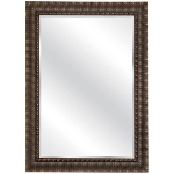Bronze 30 in. W x 42 in. H Rectangle Plastic Framed Mirror