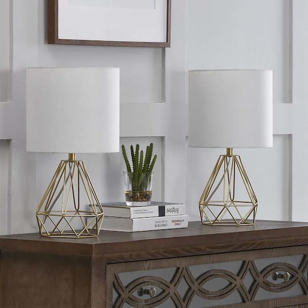 white gold table lamp