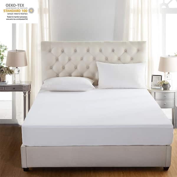 JML Twin Polyester Waterproof Mattress Protector, Bed Cover