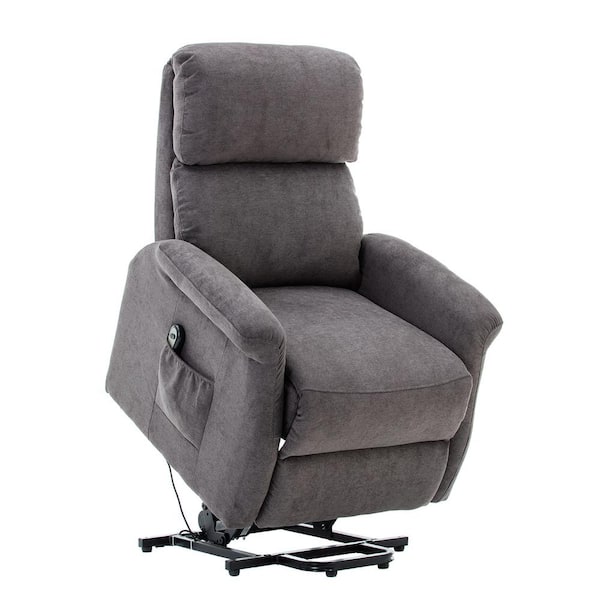 Gray Oversized Power Lift Recliner Chair Sofa for Elderly with Massage and  Heating C-W169283048 - The Home Depot