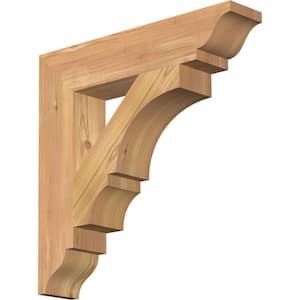 3.5 in. x 18 in. x 18 in. Western Red Cedar Balboa Traditional Smooth Bracket