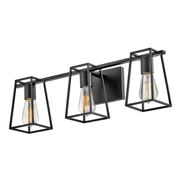 HINKLEY - Filmore 24.0 in. 3 Light Black Vanity Light