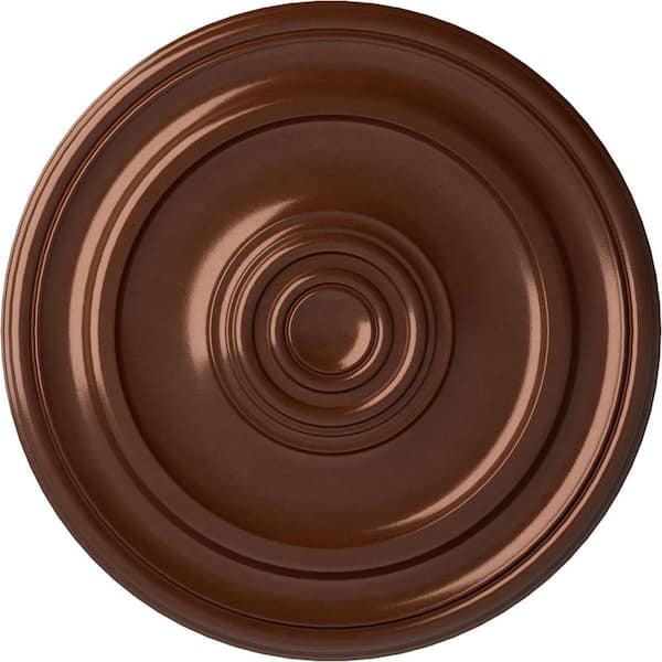 Ekena Millwork 1-1/2 in. x 19-3/4 in. x 19-3/4 in. Polyurethane Kepler Traditional Ceiling Medallion, Copper Penny